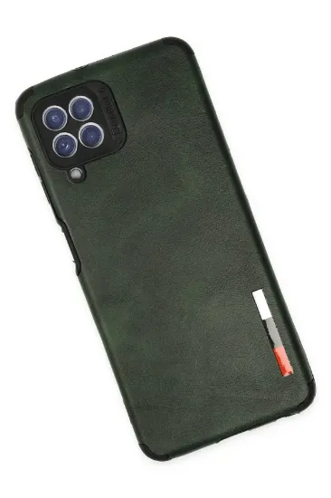 Newface Samsung Galaxy A22 Kılıf Loop Deri Silikon - Yeşil resmi