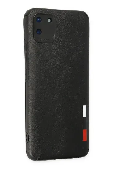 Newface Realme C11 Kılıf Loop Deri Silikon - Siyah resmi