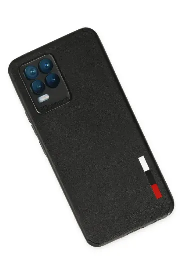 Newface Realme 8 Kılıf Loop Deri Silikon - Siyah resmi