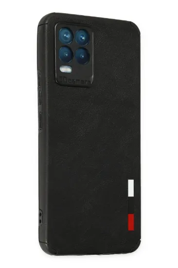 Newface Realme 8 Kılıf Loop Deri Silikon - Siyah resmi