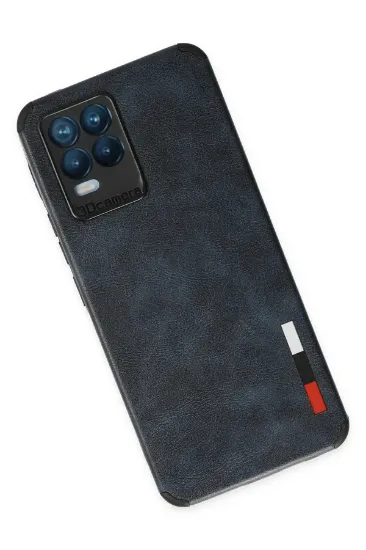 Newface Realme 8 Kılıf Loop Deri Silikon - Lacivert resmi