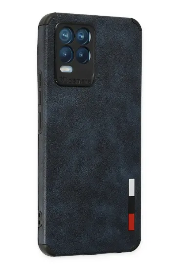 Newface Realme 8 Kılıf Loop Deri Silikon - Lacivert resmi