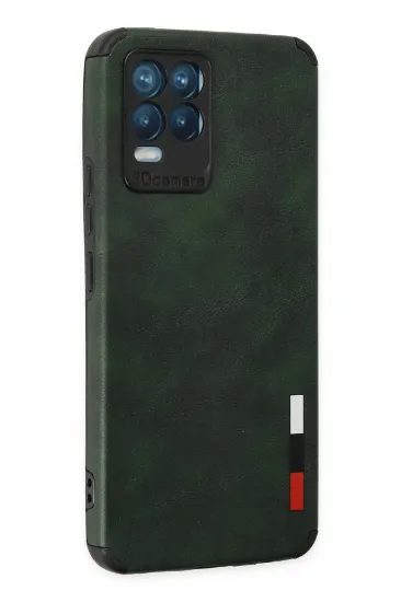 Newface Realme 8 Kılıf Loop Deri Silikon - Yeşil resmi