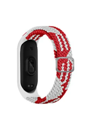 Newface Xiaomi Mi Band 6 Star Kordon - Beyaz-Kırmızı resmi