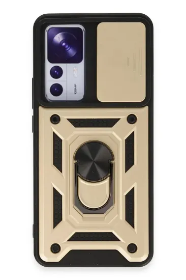 Newface Xiaomi Mi 12T Pro Kılıf Pars Lens Yüzüklü Silikon - Gold resmi