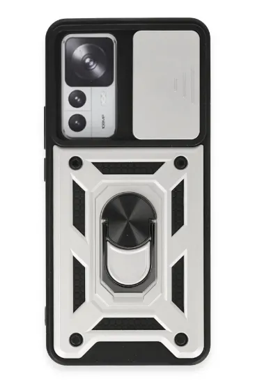 Newface Xiaomi Mi 12T Pro Kılıf Pars Lens Yüzüklü Silikon - Gümüş resmi