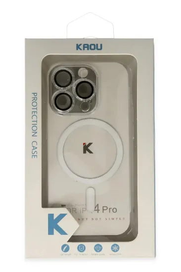 Newface iPhone 13 Pro Max Kılıf Kaou Magneticsafe Slim Kapak - Şeffaf resmi