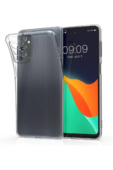 Newface Samsung Galaxy M52 5G Kılıf Lüx Şeffaf Silikon resmi