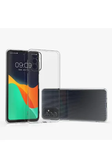 Newface Samsung Galaxy M52 5G Kılıf Lüx Şeffaf Silikon resmi