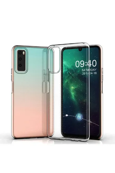 Newface Vivo Y53S Kılıf Lüx Şeffaf Silikon resmi