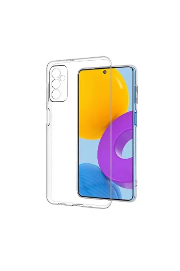 Newface Samsung Galaxy M52 5G Kılıf Deluxe 2mm Şeffaf Silikon - Şeffaf resmi