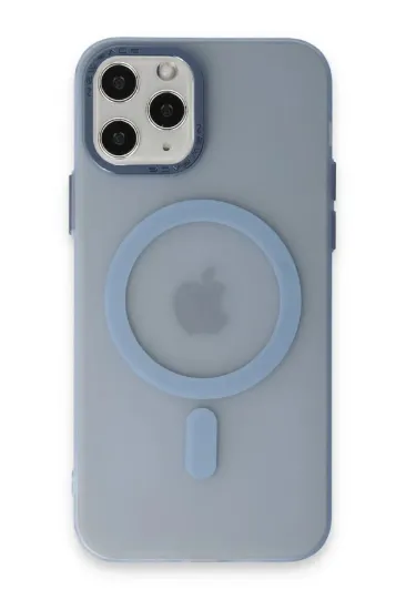 Newface iPhone 11 Pro Max Kılıf Lodos Magneticsafe Mat Kapak - Sierra Blue resmi