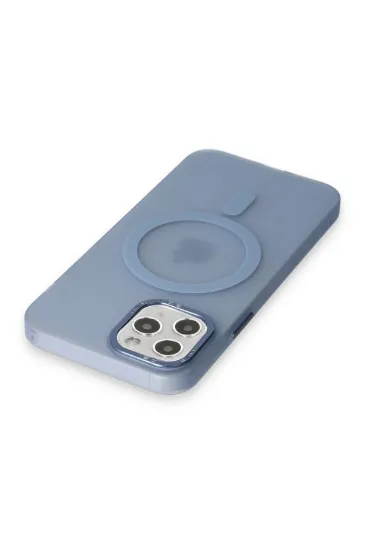 Newface iPhone 11 Pro Max Kılıf Lodos Magneticsafe Mat Kapak - Sierra Blue resmi