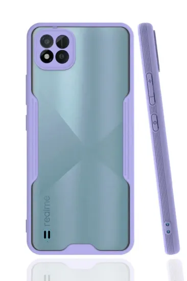 Newface Realme C11 2021 Kılıf Platin Silikon - Lila resmi
