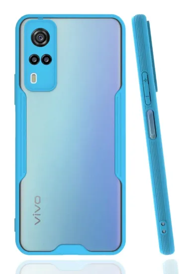 Newface Vivo Y53S Kılıf Platin Silikon - Mavi resmi