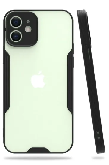 Newface iPhone 12 Kılıf Platin Silikon - Siyah resmi