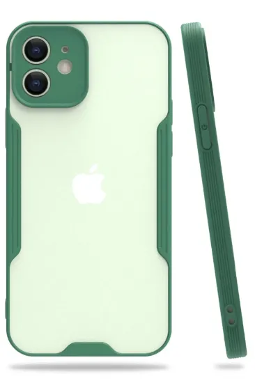 Newface iPhone 12 Kılıf Platin Silikon - Yeşil resmi