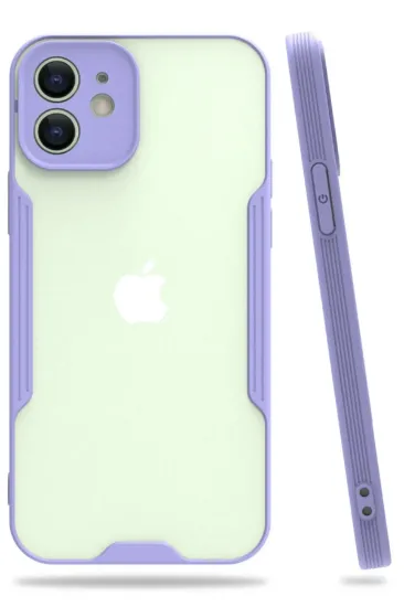 Newface iPhone 12 Kılıf Platin Silikon - Lila resmi
