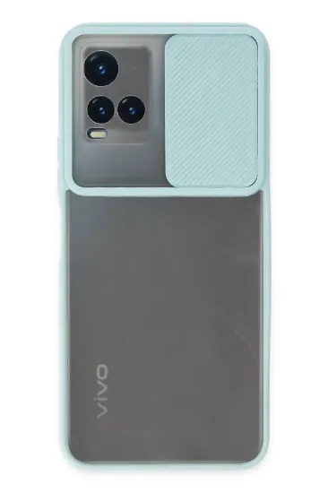 Newface Vivo Y33S Kılıf Palm Buzlu Kamera Sürgülü Silikon - Turkuaz resmi