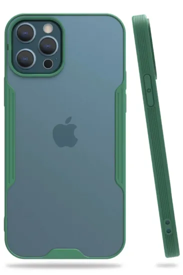 Newface iPhone 12 Pro Max Kılıf Platin Silikon - Yeşil resmi