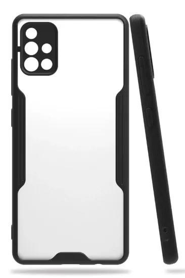 Newface Samsung Galaxy A71 Kılıf Platin Silikon - Siyah resmi