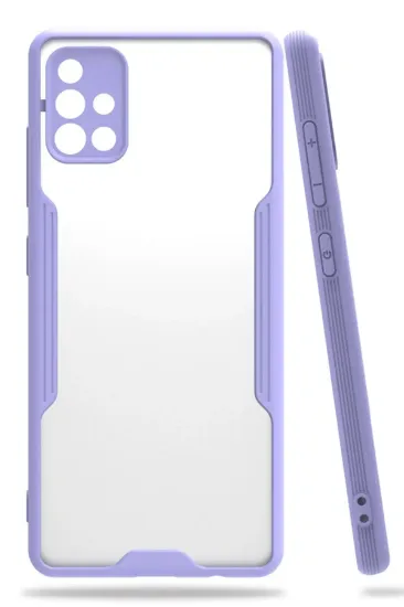 Newface Samsung Galaxy A71 Kılıf Platin Silikon - Lila resmi