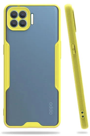 Newface Oppo Reno 4 Lite Kılıf Platin Silikon - Sarı resmi