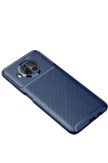 Newface Xiaomi Mi 10T Lite Kılıf Auto Focus Karbon Kapak - Lacivert resmi