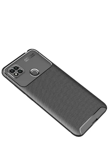 Newface Xiaomi Redmi 9C Kılıf Auto Focus Karbon Kapak - Siyah resmi