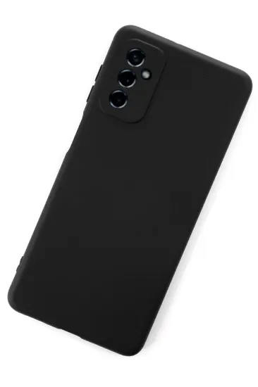 Newface Samsung Galaxy M52 5G Kılıf Nano içi Kadife Silikon - Siyah resmi