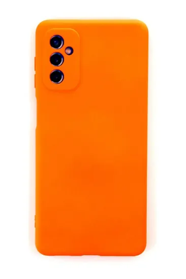 Newface Samsung Galaxy M52 5G Kılıf Nano içi Kadife Silikon - Turuncu resmi