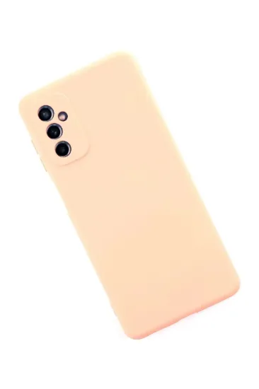 Newface Samsung Galaxy M52 5G Kılıf Nano içi Kadife Silikon - Pudra resmi