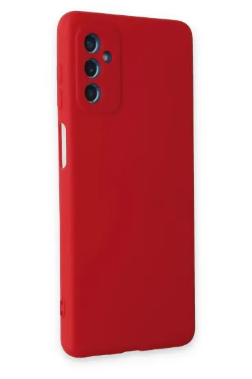Newface Samsung Galaxy M52 5G Kılıf Nano içi Kadife Silikon - Kırmızı resmi