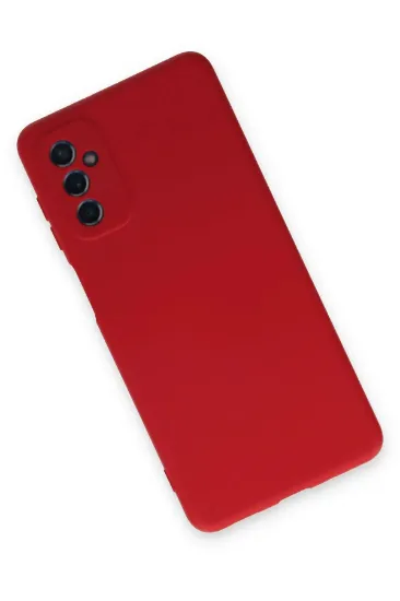 Newface Samsung Galaxy M52 5G Kılıf Nano içi Kadife Silikon - Kırmızı resmi