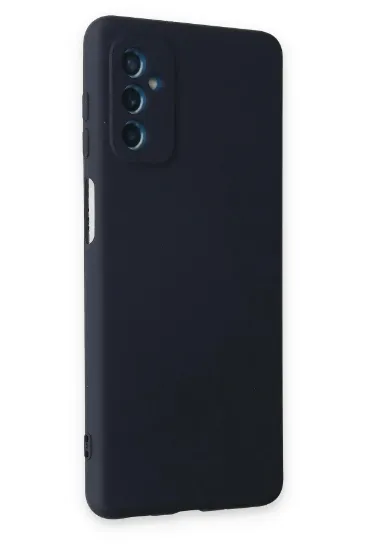 Newface Samsung Galaxy M52 5G Kılıf Nano içi Kadife Silikon - Lacivert resmi