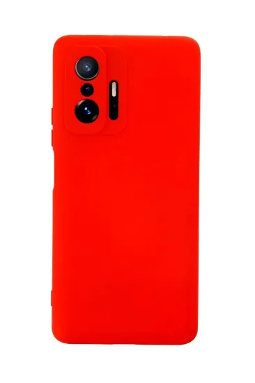 Newface Xiaomi Mi 11T Pro Kılıf Nano içi Kadife Silikon - Kırmızı resmi