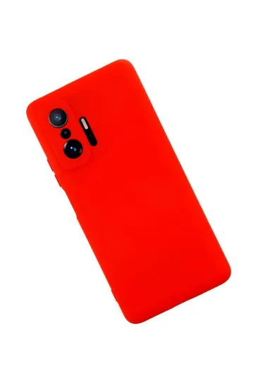 Newface Xiaomi Mi 11T Pro Kılıf Nano içi Kadife Silikon - Kırmızı resmi