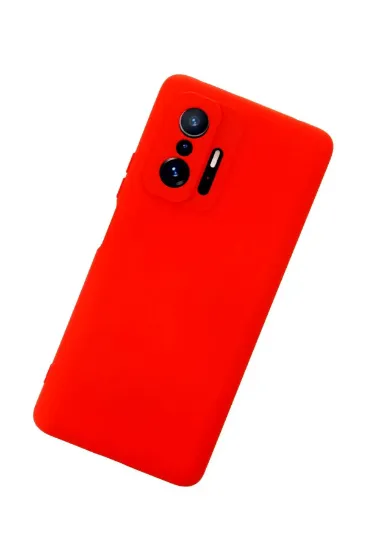 Newface Xiaomi Mi 11T Pro Kılıf Nano içi Kadife Silikon - Kırmızı resmi