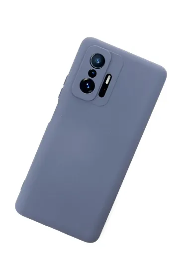Newface Xiaomi Mi 11T Pro Kılıf Nano içi Kadife Silikon - Gri resmi