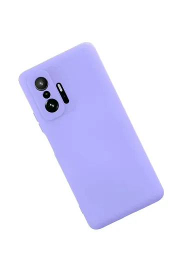 Newface Xiaomi Mi 11T Pro Kılıf Nano içi Kadife Silikon - Lila resmi