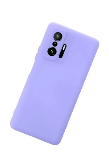 Newface Xiaomi Mi 11T Pro Kılıf Nano içi Kadife Silikon - Lila resmi