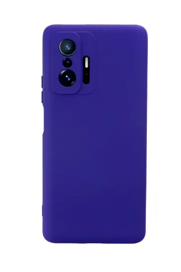 Newface Xiaomi Mi 11T Pro Kılıf Nano içi Kadife Silikon - Mor resmi