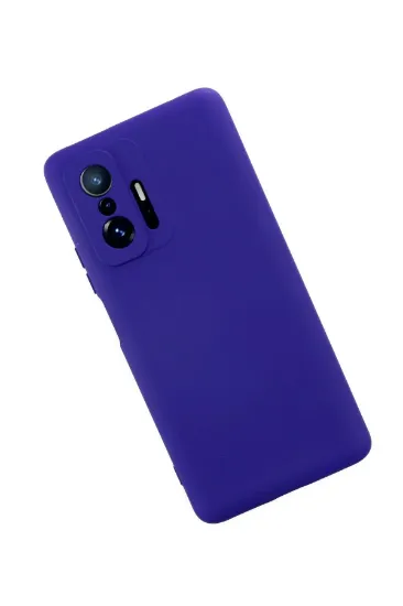 Newface Xiaomi Mi 11T Pro Kılıf Nano içi Kadife Silikon - Mor resmi