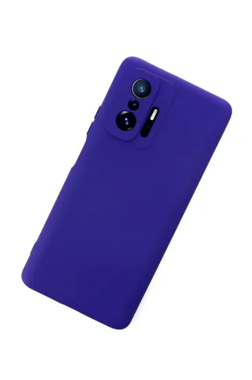 Newface Xiaomi Mi 11T Pro Kılıf Nano içi Kadife Silikon - Mor resmi