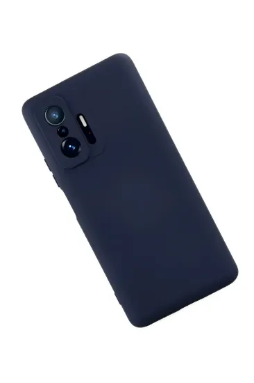 Newface Xiaomi Mi 11T Pro Kılıf Nano içi Kadife Silikon - Lacivert resmi