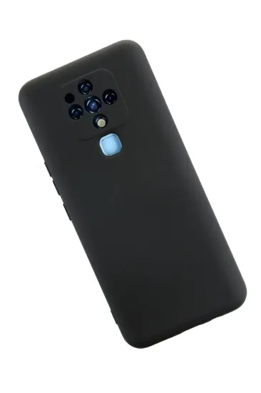 Newface Tecno Camon 16 Kılıf Nano içi Kadife Silikon - Siyah resmi