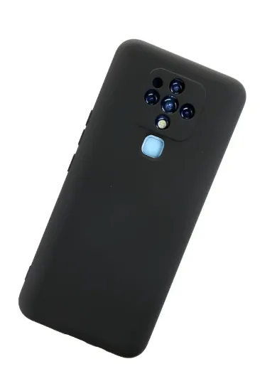 Newface Tecno Camon 16 Kılıf Nano içi Kadife Silikon - Siyah resmi