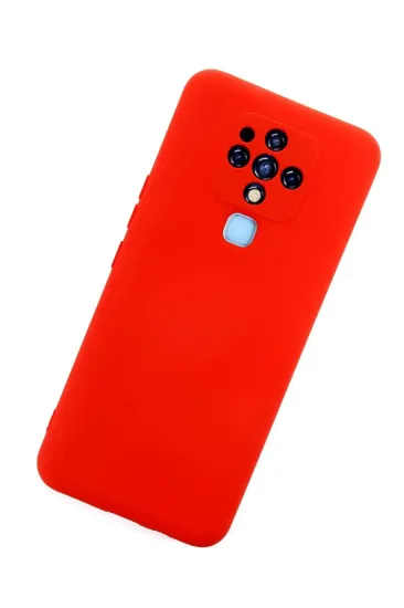 Newface Tecno Camon 16 Kılıf Nano içi Kadife Silikon - Kırmızı resmi