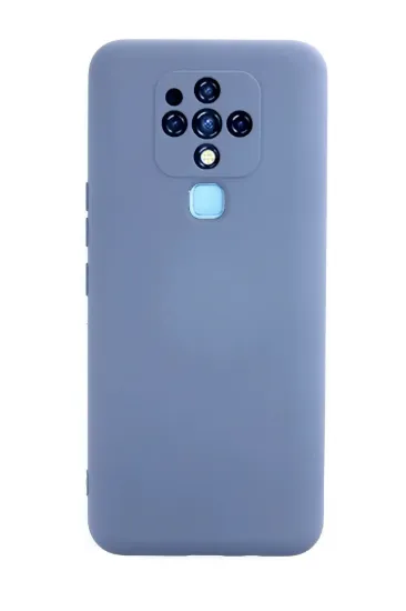 Newface Tecno Camon 16 Kılıf Nano içi Kadife Silikon - Gri resmi
