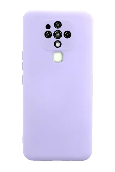 Newface Tecno Camon 16 Kılıf Nano içi Kadife Silikon - Lila resmi